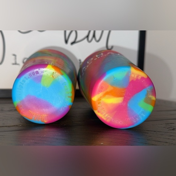 SILIPINT Set of 2 Colorful Tie Dye Silicone 16oz Cups/Glasses - Picture 4 of 9